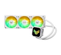 ASUS TUF Gaming LC III 360 ARGB LCD White Edition - Sistema de refrigeración AiO para CPU con Bomba, Ventiladores MF-12, Pantalla LCD de 2,8", ASUS InfoHub y Tubos Reforzados de 400 mm