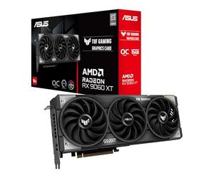 ASUS TUF Gaming Radeon RX 9060 XT 16 GB GDDR6 OC Edition - Tarjeta gráfica, PCIe 5.0, HDMI/DP 2.1, 2.5 Ranuras, Grado Militar, Revestimiento PCB, Doble BIOS, Ventiladores Axial-Tech
