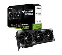 ASUS TUF Gaming GeForce RTX ™ 5080 - Tarjeta gráfica para juegos (PCIe® 5.0, HDMI®/DP 2.1, 3.6 ranuras, componentes de grado militar, revestimiento protector de PCB, ventiladores de tecnología axial,