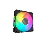ASUS TUF Gaming TR120 ARGB Reverse Single Pack Black Edition - Ventilador de 120 mm (Marco de 28 mm, Presión Estática a 2,75 mm H2O, Flujo de Aire de 76,3 CFM, Matriz LED Doble Capa, Aura Sync)