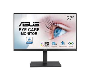 ASUS VA27EQSB - Monitor Eye Care (27 Pulgadas, Full HD, IPS, sin Marco, 75 Hz, Adaptive-Sync, luz Azul de Baja Intensidad, antiparpadeo, diseño ergonómico, Puede montarse en la Pared)