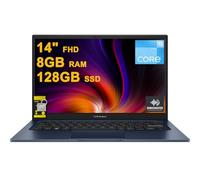 ASUS VivoBook 14 Business Laptop 14 FHD antirreflejos Intel 6-core i3-1215U 8GB DDR4 128GB SSD Type-C Cámara de privacidad SonicMaster carga rápida Win11 ICP Hub