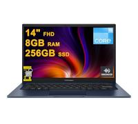 ASUS VivoBook 14 Business Laptop 14 FHD antirreflejos Intel 6-core i3-1215U 8GB DDR4 256GB SSD Type-C Cámara de privacidad SonicMaster carga rápida Win11 ICP Hub