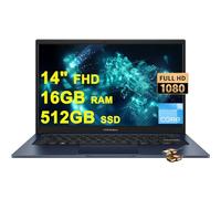 ASUS VivoBook 14 - Laptop empresarial de 14 pulgadas FHD antirreflejos Intel Hexa-core i3-1215U (Beats i7-1165G7) 16GB DDR4 512GB SSD USB-C cámara web de privacidad SonicMaster Win11 + cable HDMI