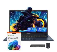ASUS Vivobook 14 Laptop FHD de 14 pulgadas, Intel Core i3 1315U, 16 GB de RAM, 1.5 TB de almacenamiento (SSD de 512 GB + juego de estación de acoplamiento de 1 TB), gráficos Intel UHD, cámara de 720p
