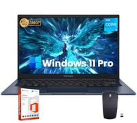 ASUS Vivobook 14 Thin & Light Laptop - Windows 11 Pro, Microsoft Office incluido, pantalla FHD de 14 pulgadas, Intel 6-Core i3-1215U, 8 GB de RAM, SSD de 512 GB, gráficos Intel Iris Xe, Wi-Fi 6E, con
