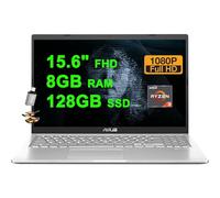 ASUS VivoBook 15 - Laptop empresarial de 15.6 pulgadas FHD antirreflejos AMD Ryzen 3 3250U 8GB RAM 128GB SSD USB-C VGA Cámara SonicMaster Win11 con accesorio ICP
