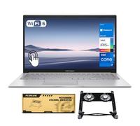 ASUS Vivobook 15 - Laptop empresarial, pantalla táctil FHD de 15.6 pulgadas, Intel Core i7-1355U, 24 GB de RAM, SSD de 1 TB, KB retroiluminado, huella dactilar, HDMI, Win11 Home, paquete con radiador