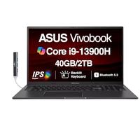 ASUS Vivobook 17X Laptop pantalla FHD de 17.3 pulgadas (Intel i9-13900H de 14 núcleos, 40 GB de RAM, SSD PCIe de 2 TB, Intel Iris Xe, KB retroiluminado, huella dactilar, WiFi 6E, Win 11 Pro)/w DKZ