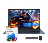 ASUS Vivobook - Laptop empresarial FHD de 14 pulgadas, Intel Core 5 120U, 8 GB de RAM DDR4, almacenamiento de 1.2 TB (SSD de 256 GB + juego de estación de acoplamiento de 1 TB), gráficos Intel