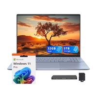 ASUS Vivobook - Laptop WQXGA+ OLED de 16 pulgadas 120Hz, Intel Ultra 9 285H, 32GB LPDDR5X, almacenamiento de 5 TB (SSD de 4 TB + estación de acoplamiento de 1 TB), gráficos Intel Arc, teclado