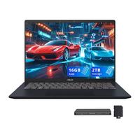 ASUS Vivobook - Laptop WUXGA de 14 pulgadas, procesador Snapdragon X, 16 GB de RAM, almacenamiento de 2 TB (SSD de 1 TB + juego de estación de acoplamiento de 1 TB), gráficos Qualcomm Adreno, Copilot