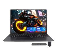 ASUS Vivobook - Laptop WUXGA de 16 pulgadas, Intel Core i7-1355U, 16 GB de RAM, almacenamiento de 2 TB (SSD de 1 TB + 1 TB de estación de acoplamiento), gráficos Iris Xe, teclado retroiluminado