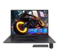 ASUS Vivobook - Laptop WUXGA de 16 pulgadas, Intel Core i7-1355U, 24 GB de RAM, almacenamiento de 2 TB (SSD de 1 TB + 1 TB de estación de acoplamiento), gráficos Iris Xe, teclado retroiluminado