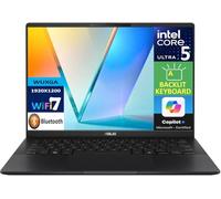 ASUS Vivobook S 14 Laptop con alimentación AI de 14 pulgadas AMOLED WUXGA Display (Intel Ultra 5-226v, 16GB LPDDR5X, 512GB SSD, Intel Arc, Backlit KB, 2 Thunderbolt 4, WiFi 7, Webcam, Bluetooth 5.4
