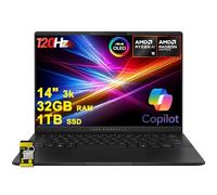 ASUS Vivobook S 14 Laptop de 14 pulgadas 2880x1800 OLED 120Hz (600nits HDR) AMD 10-core Ryzen AI 9 365 (hasta 50 Tops) 32GB RAM 1TB SSD para Creator Designer Business Professional Win11 ICP Hub