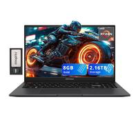 ASUS VivoBook S15 - Laptop delgada FHD de 15.6 pulgadas, AMD Ryzen 5 5600H, 8 GB de RAM, 2.16 TB de almacenamiento (SSD de 2 TB + juego de estación de acoplamiento de 160 GB), gráficos AMD Radeon