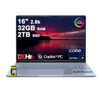 ASUS Vivobook S16 AI PC Laptop 16 pulgadas 2.8k OLED 120Hz (600nits, 100% DCI-P3) Intel 16-core Ultra 9 285H 32GB DDR5 2TB SSD retroiluminado para Designer Creator Business Professional Win11 ICP Hub