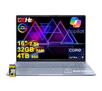 ASUS Vivobook S16 AI PC Laptop 16 pulgadas 2.8k OLED 120Hz (600nits, 100% DCI-P3) Intel 16-core Ultra 9 285H 32GB RAM 4TB SSD retroiluminado para Creator Designer Business Professional Win11 ICP Hub