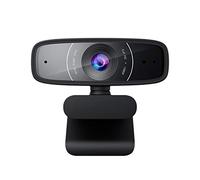 ASUS Webcam C3 - Cámara USB con Grabación 1080p a 30 fps y Micrófono con Formación de Haces y Clip Ajustable Que se Adapta a Varios Dispositivos, Negro