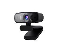 ASUS Webcam C3 - Cámara USB con Grabación 1080p a 30 fps y Micrófono con Formación de Haces y Clip Ajustable Que se Adapta a Varios Dispositivos, Negro