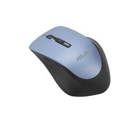 ASUS WT425 - Ratón inalámbrico de 2,4 GHz - Sensor óptico de 1600 ppp - Clics silenciosos - Botones laterales - Gris/Azul - Diestro
