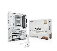 ASUS X870 MAX Gaming WIFI7 W AMD AM5 ATX Placa Base, PCB Blanco de 8 Capas, 12+2+1 80A DrMOS, DDR5, PCIe 5.0 x16 Q-Release, 3X M.2, Wi-Fi 7 Q-Antenna, USB4® Type-C®, LAN de 2.5 GB, BIOS Flashback™
