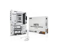 ASUS X870 MAX Gaming WIFI7 - Placa Base AMD X870 ATX, Blanco, 12+2+1 DrMOS, DDR5, PCIe 5.0, Q-Release, M.2, WiFi 7, WiFi Q Antenna, 2.5Gb Ethernet, HDMI, USB4, USB Tipo-C, BIOS Flashback, Aura Sync