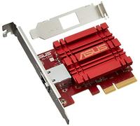 ASUS XG-C100C Adaptador y Tarjeta de Red Interno Ethernet 10000 Mbit/s - Accesorio de Red (Interno, Alámbrico, PCI-E, Ethernet, 10000 Mbit/s, Gris, Rojo)