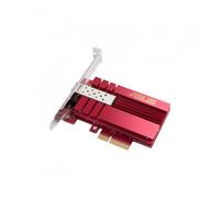 ASUS XG-C100F, Tarjeta de Red PCIe 10 gigabit con Puerto SFP+ (Soporte Perfil bajo, QOS, Conexiones DAC), Negro, PCle 10 Gigabit