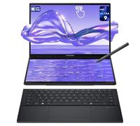 ASUS Zenbook Duo Dual Laptop, Intel Ultra 9-285H, 32 GB LPDDR5X RAM, 4 TB PCIe SSD, 14'' 3K (2880x1800) OLED pantalla táctil, gráficos Intel Arc, teclado retroiluminado, W11 Pro, Inkwell Gray