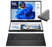 ASUS Zenbook Duo Laptop, pantalla táctil OLED WUXGA dual de 14 pulgadas, Intel Core Ultra 9 285H, gráficos Intel Arc, 32 GB de RAM, SSD de 2 TB, WiFi 7, Thunderbolt 4, KB desmontable, Windows 11, con