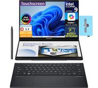 ASUS Zenbook Duo - Portátil 2 en 1 Dual OLED 3K 120Hz visualización táctil (Intel Ultra 9-185H, 32GB LPDDR5X, 4TB SSD, Intel Arc, retroiluminado KB, 2 Thunderbolt 4, Active Pen, WiFi 6E, Win11P) con
