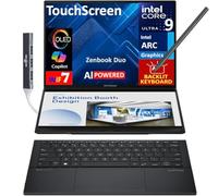 ASUS Zenbook Duo ux8406 Laptop 2 en 1 con pantalla táctil OLED 3K 120Hz (Intel Ultra 9-285H, 32GB LPDDR5X, 1TB SSD, Active Pen, Backlit KB, Win 11 Home) con expansor de puerto USB DKZ