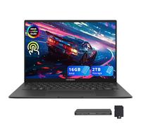 ASUS Zenbook - Laptop táctil OLED FHD+ de 14 pulgadas, Intel Ultra 7 255H, 16 GB LPDDR5, almacenamiento de 2 TB (SSD de 1 TB + estación de acoplamiento de 1 TB), gráficos Intel Arc, teclado