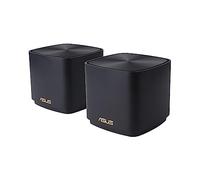 ASUS ZenWifi AX Mini (XD4) - Pack de 2 Sistemas de Red mallada Wi-Fi 6 AX1800, (Cubre hasta 446 m2, instalación Sencilla, Funciones de Seguridad y Controles parentales), Color Negro