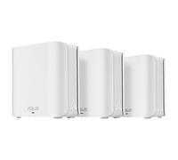 ASUS ZenWiFi BD4 3-Pack - Router Mesh WiFi 7 de Doble Banda, 3600 Mbps, Cobertura de 604m², Dos Puertos 2,5G, Controles de Seguridad y parentales incluidos, Smart Home Master SSIDs - Blanco