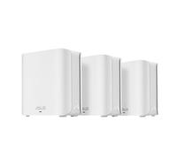 ASUS ZenWiFi BD4 (Paquete de 3) WiFi de Doble Banda 7 Mesh, 3600 Mbps, 6500 pies Cuadrados, Puertos Dobles de 2.5G, Seguridad y Controles parentales incluidos, Smart Home Master SSID