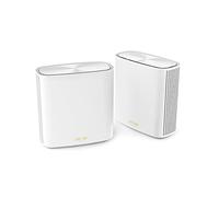 ASUS ZenWiFi WiFi, sistema WiFi 6 de doble banda para todo el hogar, XD6, color blanco, paquete de 2, cobertura de hasta 5.400 pies cuadrados y 4+ habitaciones, 5400 Mbps, AiMesh, seguridad gratuita