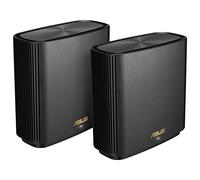 ASUS ZenWiFi XT9 2 Pack, Sistema WiFi 6 Mesh Tribanda para Toda la Casa AX7800, Hasta 530 m2, WiFi a 7.8 Gbps, 3 SSID, Seguridad de Red y Controles Parentales, Puerto 2.5G, Color Negro