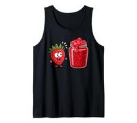 Asustado Fresa Mermelada Fresas Camiseta sin Mangas