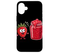 Asustado Fresa Mermelada Fresas Carcasa para iPhone 16 Plus