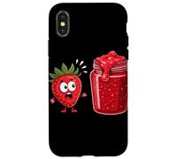 Asustado Fresa Mermelada Fresas Carcasa para iPhone X/XS