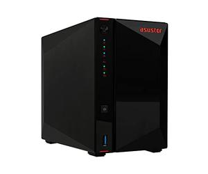 Asustor AS5402T Nimbustor 2 Gen2 - Almacenamiento NAS de 2 Bahías, Cuatro Núcleos a 2,0GHz CPU, 4 Ranuras M.2 SSD NVMe, Doble Puerto de 2,5GbE, 4GB de RAM DDR4, Network Attached Storage (Sin Discos)