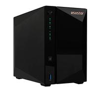 Asustor Drivestor 2 Pro AS3302T - 2 Bahías Servidor NAS, CPU Quad Core 1,4 GHz, 2 GB DDR4, Carcasa de Almacenamiento en Red (Sin Disco)