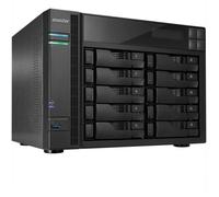 Asustor Lockerstor 10 Gen3 AS6810T, Almacenamiento NAS de 10 Bahías, AMD Ryzen Quad-Core 2.3 GHz, 16GB RAM ECC DDR5, 4 M.2 NVMe Slots, 2 5GbE & 2 10GbE Port, USB4 Type-C, Sin Discos