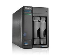 Asustor Lockerstor 2 AS6602T - 2 Bahías servidor NAS, CPU Quad Core 2.0 GHz, 4GB de RAM DDR4, M.2 NVMe SSD caché, Dispositivo de Almacenamiento en Red (Sin Disco)