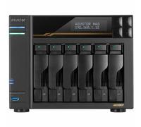 Asustor Lockerstor 6 Gen3 AS6806T NAS de 6 bahías, AMD Ryzen Quad-Core 2,3 GHz, 16 GB RAM ECC DDR5, 4 ranuras M.2 NVMe, doble puerto 5GbE y doble puerto 10GbE, USB 4.0 Type-C, almacenamiento
