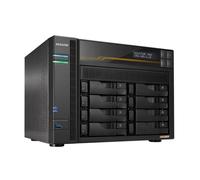 Asustor Lockerstor 8 Gen3 AS6808T - Memoria NAS de 8 bahías, AMD Ryzen Quad-Core 2.3 GHz, 16 GB de RAM ECC DDR5, 4 Ranuras M.2 NVMe, Dual 5 GbE y Puerto Dual de 10 GbE, USB4 Type-C, Almacenamiento