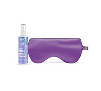 ASUTRA Sleep Bundle, 2 productos: máscara de ojos de seda morada rellena con semillas de lavanda y lino, aceite esencial de lavanda y manzanilla en spray